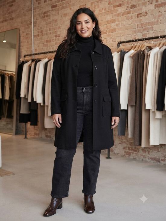 Semantiks Jackets & Blazers - New Semantiks black overcoat jacket black size 3X